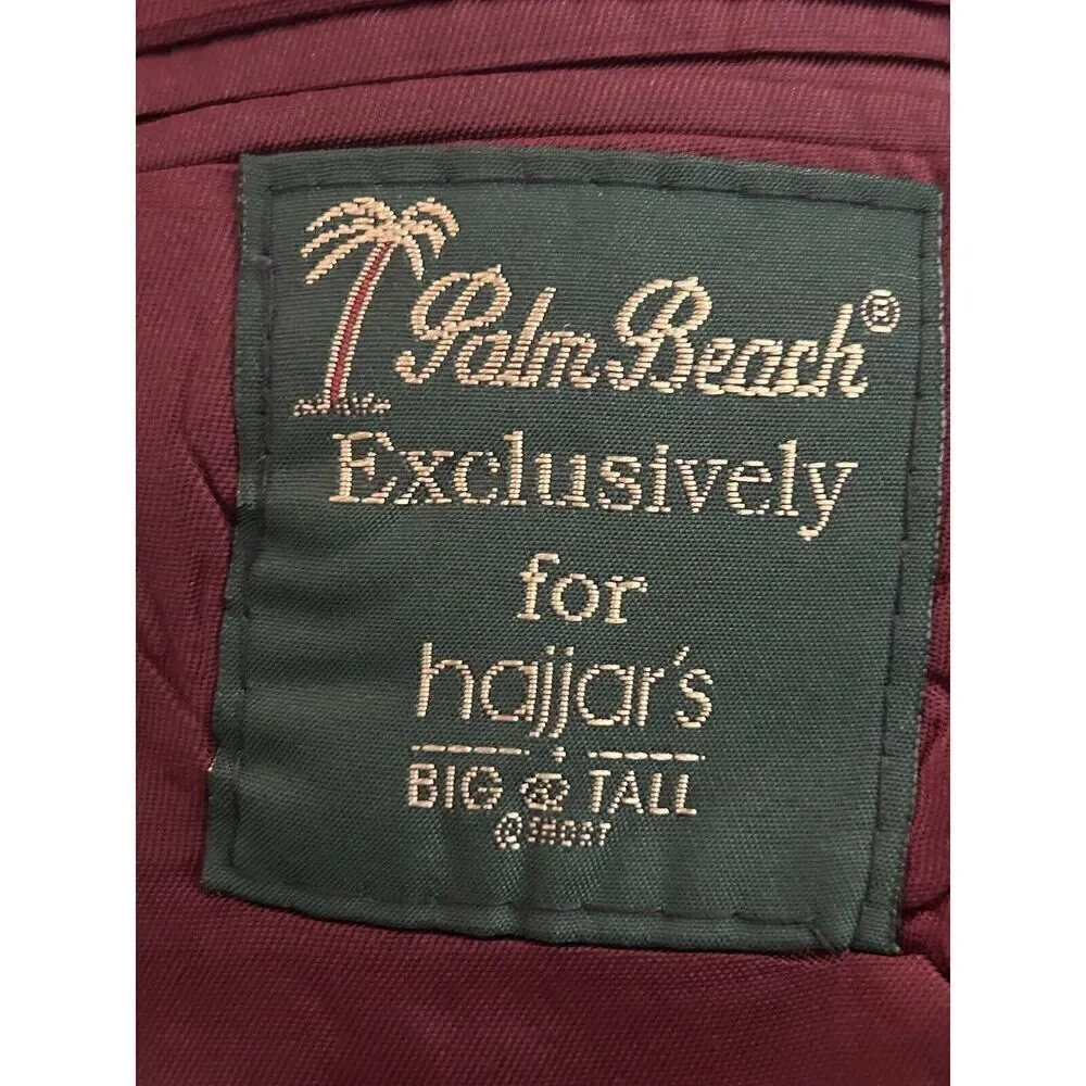 Palm Beach Exclusively for Hajjar's Mens Sport Coat Blazer Suit Jacket 2 Button